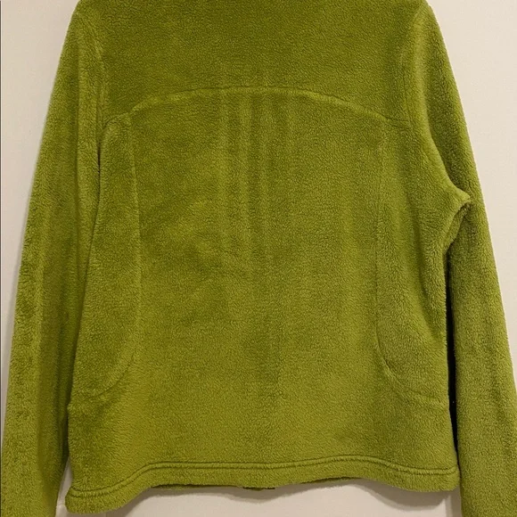 Lands End lime green Teddy Jacket, pre-owned in good shape - Picture 4 of 9